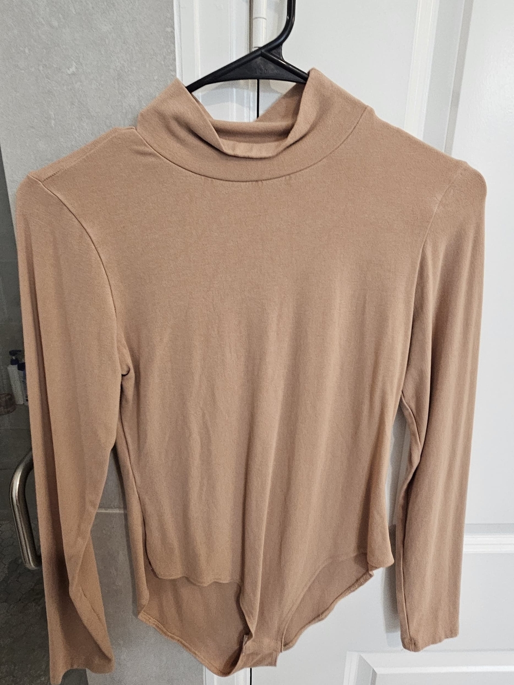 Light Brown Turtleneck Bodysuit